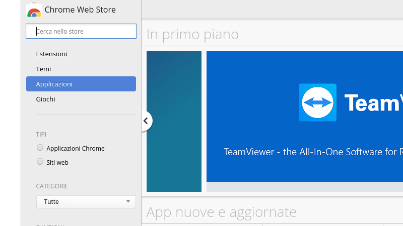 Installare applicazioni ed estensioni di Chrome