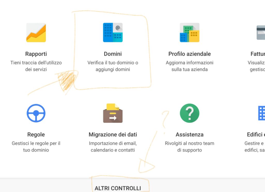 Console G Suite Domini