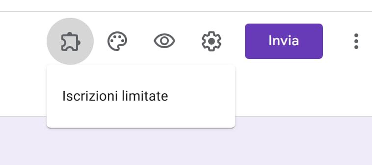 Moduli - menu componenti aggiuntivi